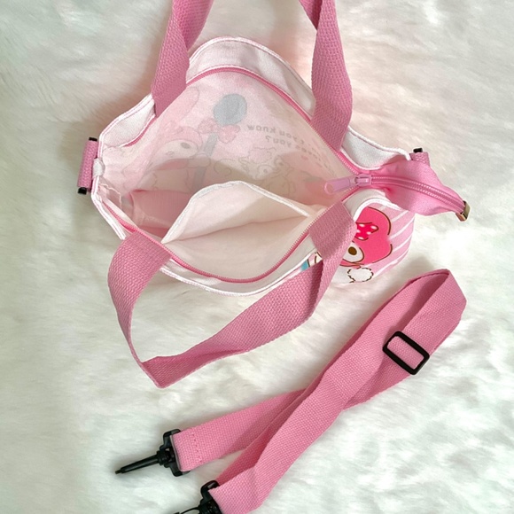 $15 Super Cute My Melody Fruit Snack Hand/Shoulder/Body Bag with Zipper - Picture 2 of 2